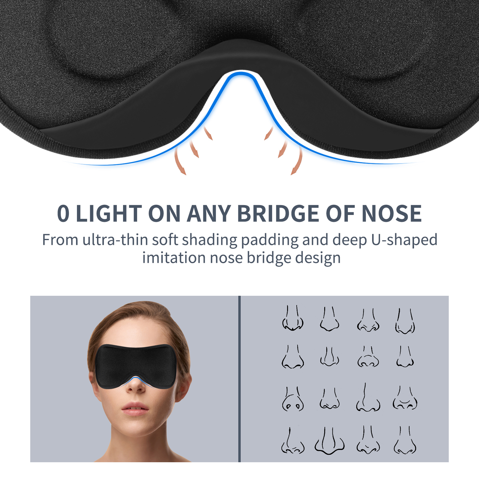 Eye Massager Boniesun Mini Eye Mask for Sleeping with Storage Bag Total Blackout Sleep Masks for Women Men Lightweight Small Eye Mask 230718