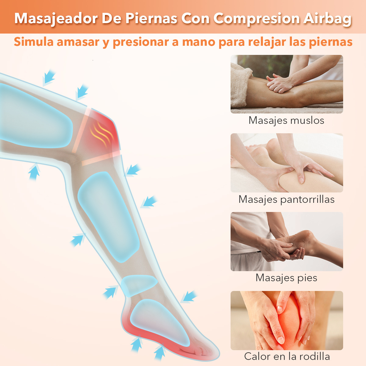 Leg Massagers Compression Foot Leg Massager Air Compression Massager with Heat Gifts for Family Friends Colleagues Help with Edema Varicose 230808