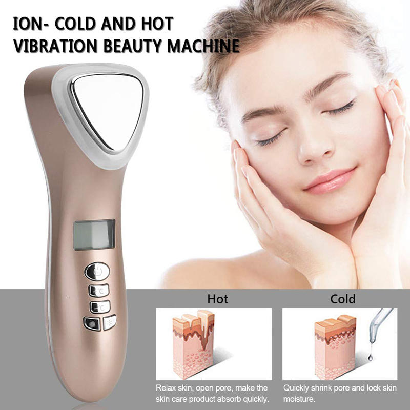 Cleaning Tools Accessories Ultrasonic Cryotherapy Machine LED Cold Hammer Face Lifting Vibration Massager Anti Aging Skin Tightening Beauty Instrument