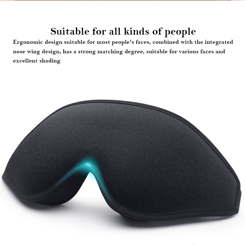 Eye Massager 3D Contoured Sleep Mask 100% Blockout Light Eye Cover for Men Women Adjustable Strap Soft Travel Nap Comfort Sleeping Eyeshade 230718