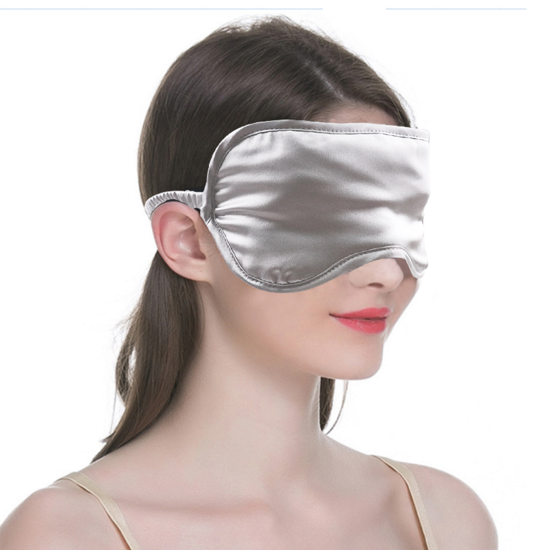 Eye Massager 100% Natural Mulberry Pure Silk Sleep Rest Eye Mask Padded Shade Cover Travel Relax Aid Blindfolds 4 Colors Eyeshade with Box 230718