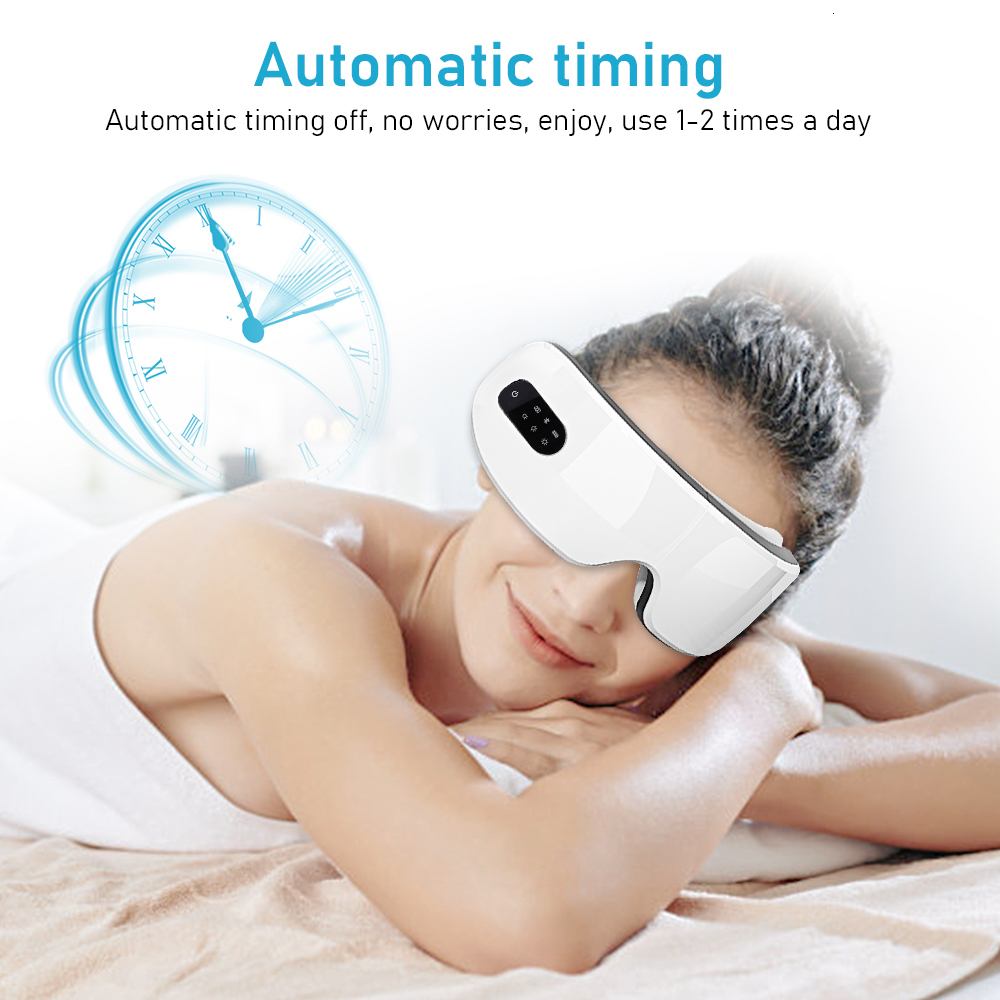 Eye Massager Electric Smart Eye Massager Bluetooth Music Eye Care Instrument Compres Heating Vibration Massage Relieve Fatigue Sleep Mask 230718