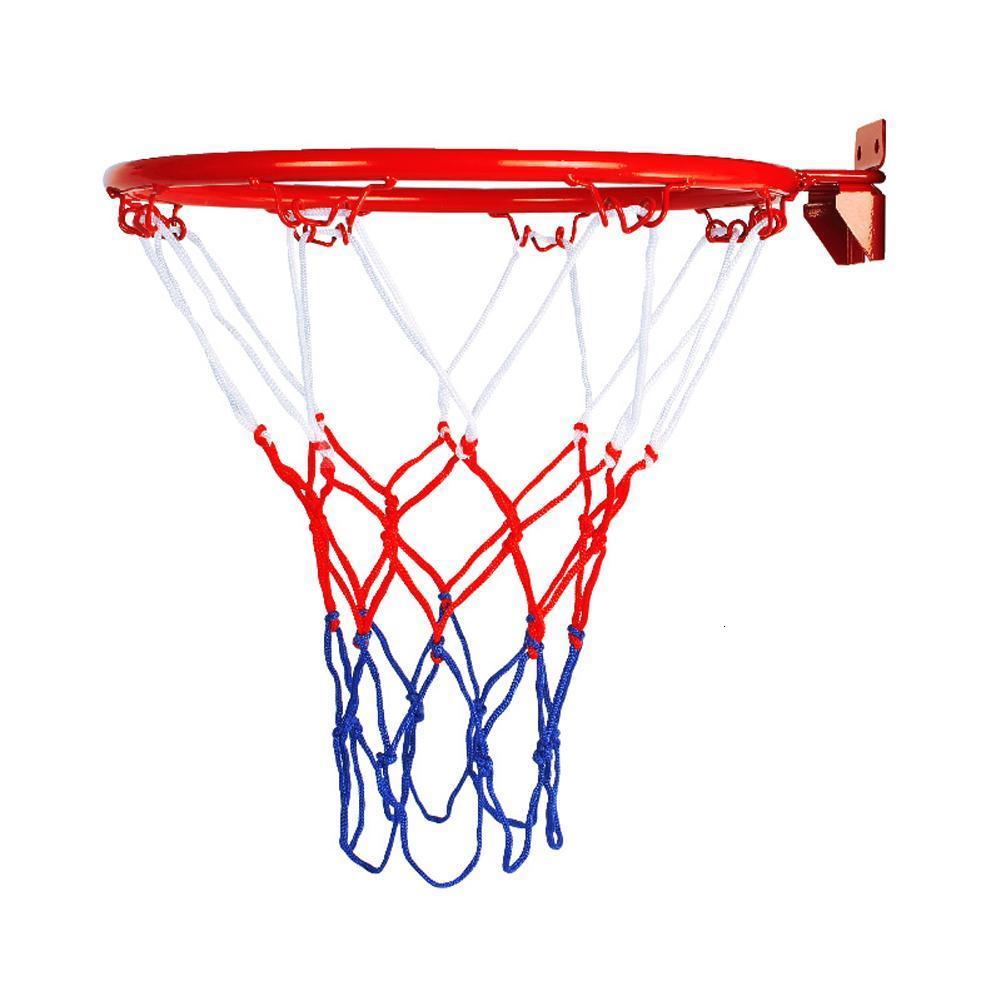 Balls 32cm Metal Wall Hanging Basketball Hoop Basketball Rim With Screws Mounted Goal Hoop Net Indoor Outdoor Shooting Practice Net 230717