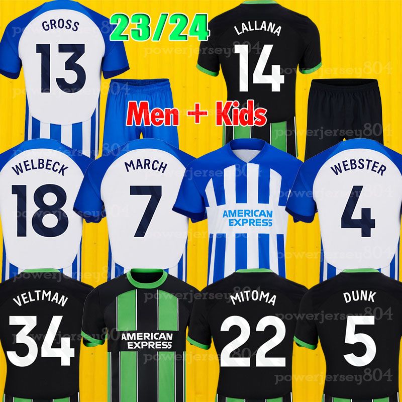 2023/2024 WELBECK MITOMA BHAFC soccer jerseys FERGUSON GILMOUR MWEPU MARCH 23 24 football shirt LALLANA VELTMAN CAICEDO SARMIENTO jersey men kids Kits sets uniforms, Away patch
2023/2024 WELBECK MITOMA BHAFC soccer jerseys FERGUSON GILMOUR MWEPU MARCH 23 24 football shirt LALLANA VELTMAN CAICEDO SARMIENTO jersey men kids Kits sets uniforms, Away patch