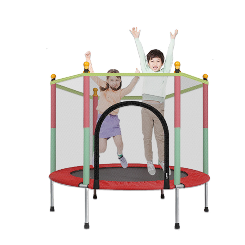 Trampolines High Quality Trampoline for Children Exercise Trampoline with Protective Net Equipped Indoor Sports Entertainment Support 100 KG 230717