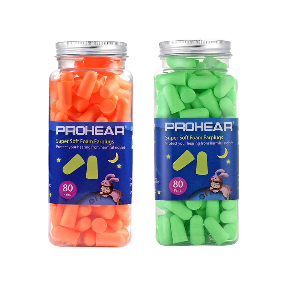 Earplugs ZOHAN 80 Pairs Foam Ear Plugs Noise reusable BlockerFilter soundproof earmuffs for sleeping earplugs silicone Carrying Case 230717