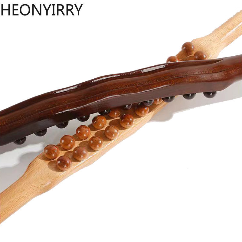 Full Body Massager 820 Beads Gua Sha Massage Stick Carbonized Wood Back Scrapping Meridian Therapy Wand Muscle Relaxing Body Massager Guasha 230718