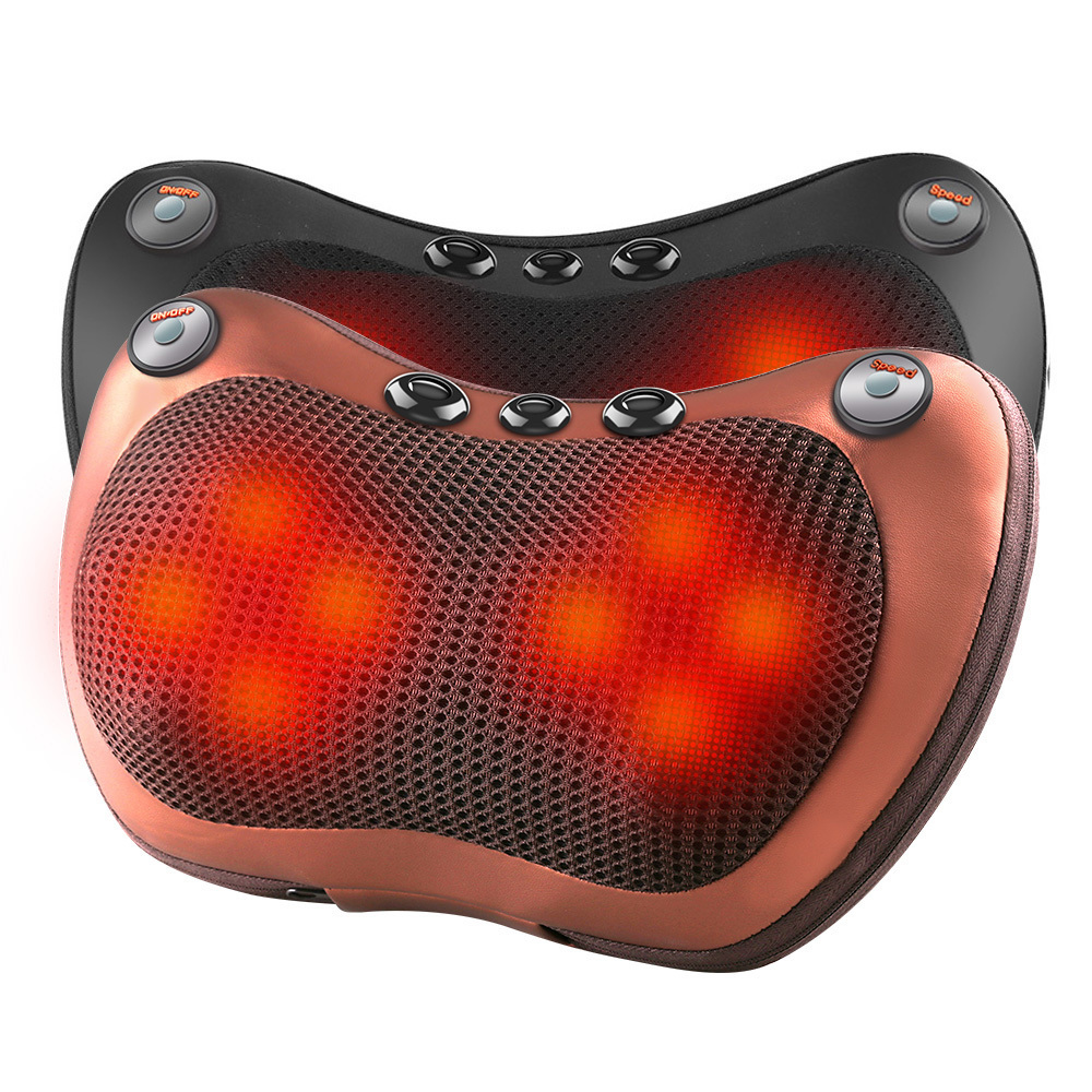 Massaging Neck Pillowws Head Neck Massager Car Home Cervical Shiatsu Massage Neck Back Waist Body Electric Multifunctional Massage Pillow Cushion 2307