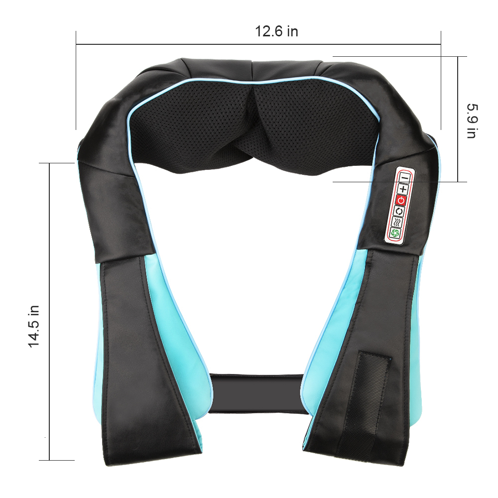 Massaging Neck Pillowws With Gift BoxHome Car U Shape Electrical Shiatsu Back Neck Shoulder Body Massager Infrared Heated Kneading 4D Massagem Shawl 2