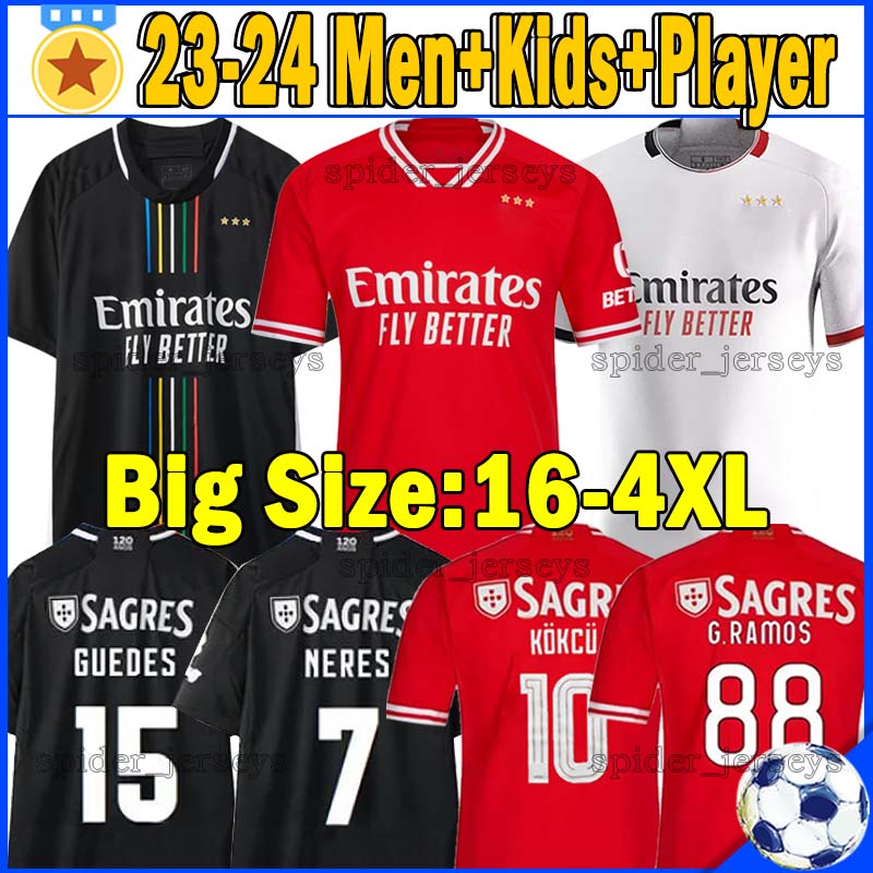 XXXL 4XL 23 24 G.RAMOS BeNfIcA Soccer Jerseys RAFA NERES OTAMENDI SEFEQOVIC 2023 2024 Fans Player Version Football Shirts J.WEIGL MUSA GRIMALDO Men Kids Kits Uniform, Benfeika 23-24 home
XXXL 4XL 23 24 G.RAMOS BeNfIcA Soccer Jerseys RAFA NERES OTAMENDI SEFEQOVIC 2023 2024 Fans Player Version Football Shirts J.WEIGL MUSA GRIMALDO Men Kids Kits Uniform, Benfeika 23-24 home