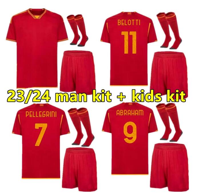 2023 DYBALA romas Soccer jerseys maglia Pellegrini belotti CELIK Abraham 23 24 Football shirts MANCINI KUMBULLA men kids kit EL SHAARAWY Uniform
2023 DYBALA romas Soccer jerseys maglia Pellegrini belotti CELIK Abraham 23 24 Football shirts MANCINI KUMBULLA men kids kit EL SHAARAWY Uniform