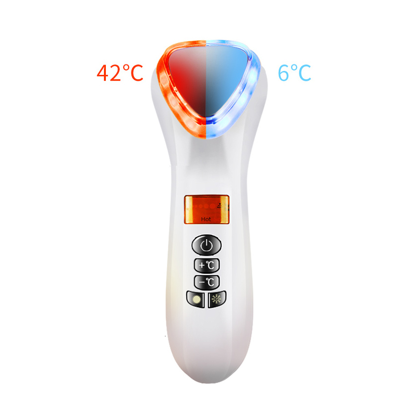 Cleaning Tools Accessories Ultrasonic Cryotherapy Machine LED Cold Hammer Face Lifting Vibration Massager Anti Aging Skin Tightening Beauty Instrument