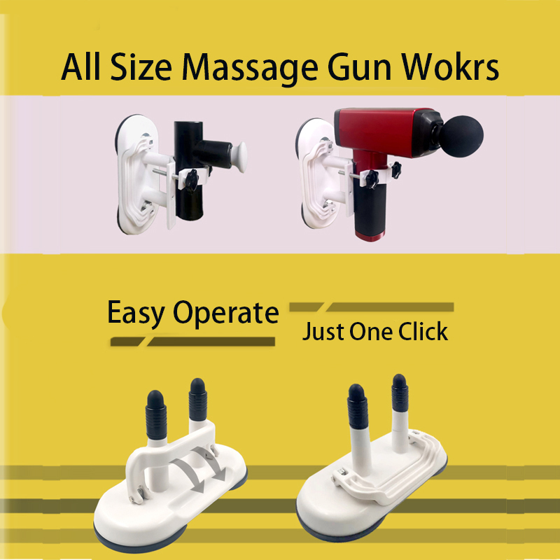 Full Body Massager Massage Gun Holder Two Suction Base With Massage Heads Massage Gun Support Self Massage Tool 230718