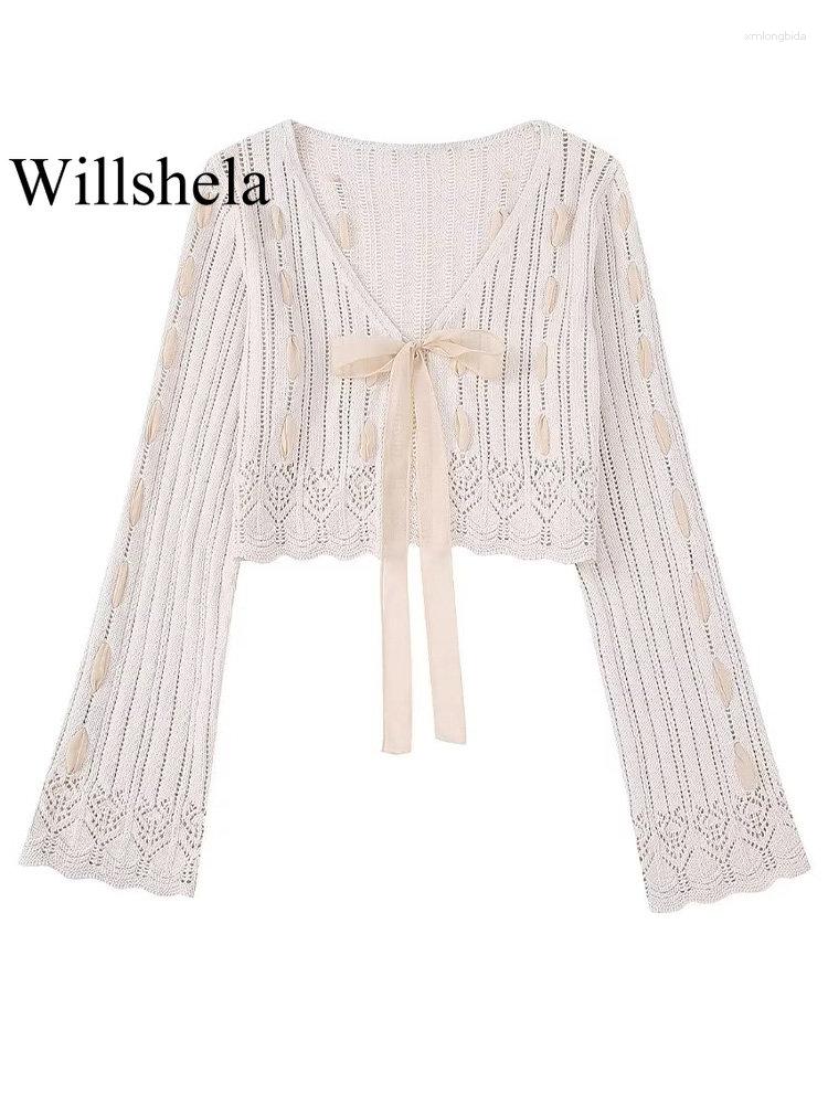 Women' Knits Women Fashion With Bow Beige Lace Up Cardigan Sweater Vintage Long Sleeves V-Neck Female Chic Lady Knitted Outfits
Women' Knits Women Fashion With Bow Beige Lace Up Cardigan Sweater Vintage Long Sleeves V-Neck Female Chic Lady Knitted Outfits