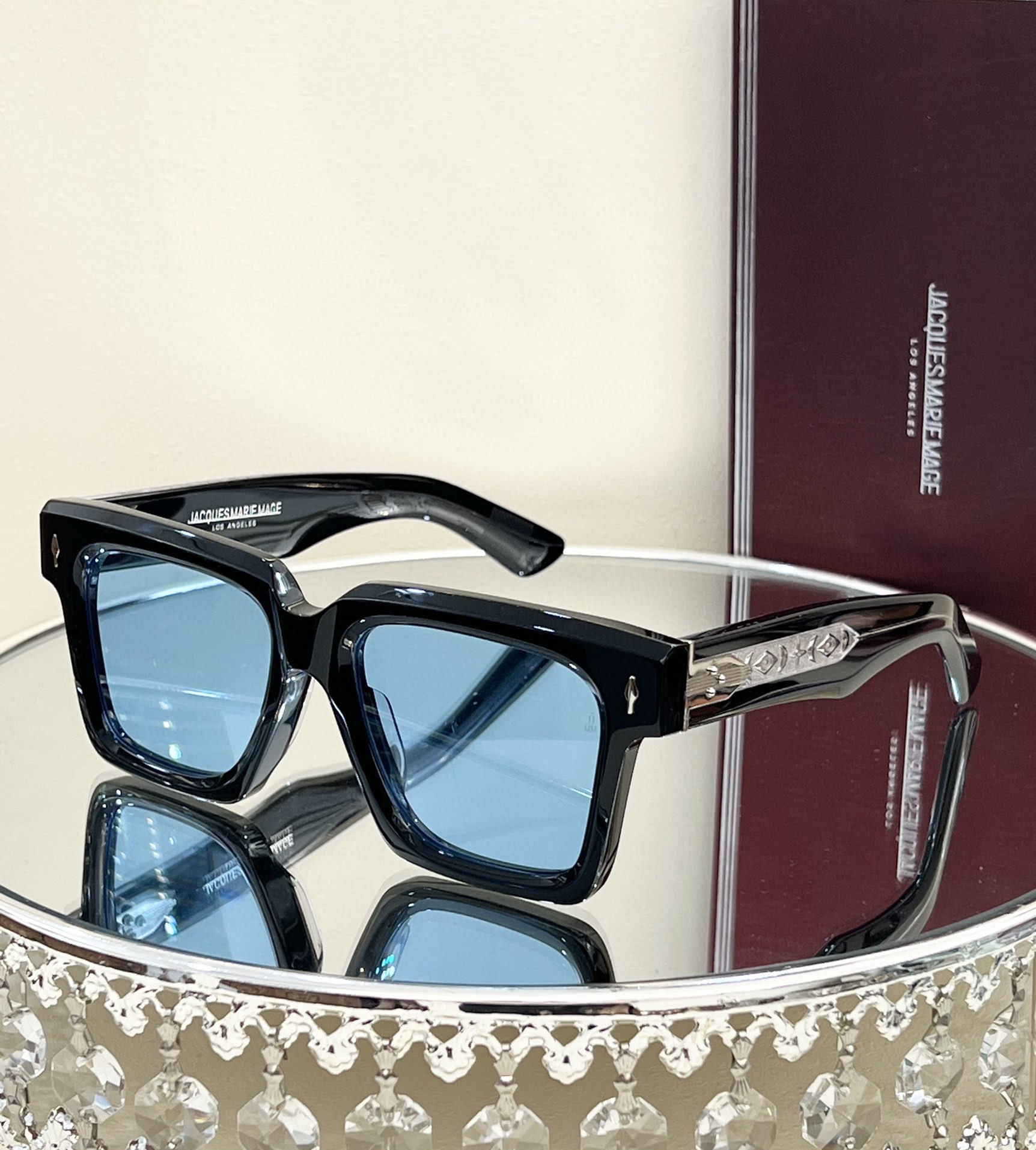 TOP Quality JACQUES MARIE MAGE BELIZE Retro Vintage Rectangular Acetate Frame FOR Men Driving Designer Marie Women Mage Optical Neutral cool glasses