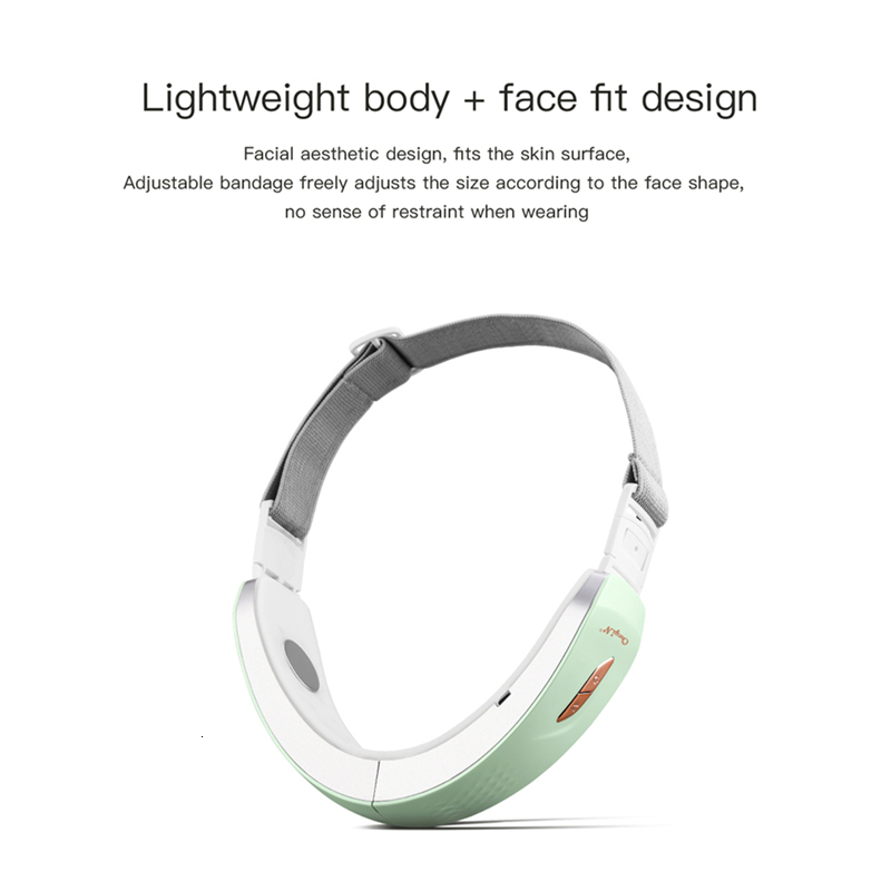 Face Care Devices CkeyiN Chin V-Line Up Lift Belt Machine Blue LED Pon Therapy EMS Face Lifting Slimming Vibration Massager Double Chin Reducer 230718