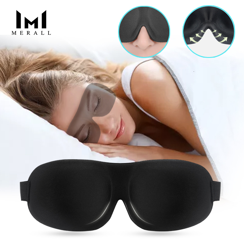 Eye Massager Upgraded 3D sleep mask total blackout eyeshade sleeping aid for travel rest blindfold soft sleeping eye mask Women Men Eyepatch 230718