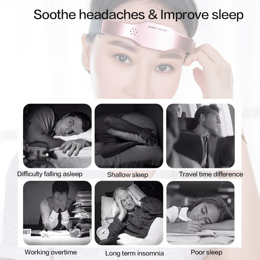 Head Massager Electric Headache and Migraine Relief Head Massager Migraine Insomnia Release USB Rechargeable Therapy Machine Relax Health Care 230718