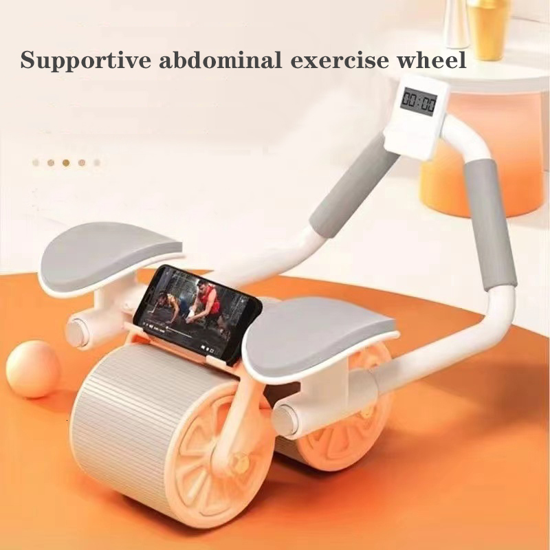 Sit Up Benches Abdominal Wheel Automatic Rebound Muscle Training Household Female Flat Support Trainer Pushup Abdominal Roll 230717
