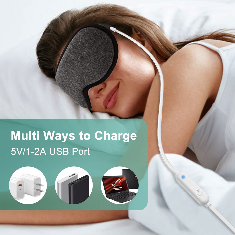 Eye Massager Reusable USB Electric Heated Eyes Mask Compress Warm Therapy Eye Care Massager Relieve Tired Eyes Dry Eyes Sleep Blindfold 230718