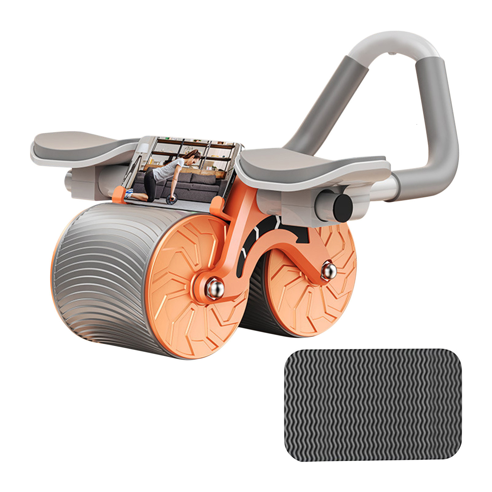Sit Up Benches Fitness Automatic Rebound Belly Wheel With Elbow Support Flat Plate Gym Ab Workout Wheel Abdominal Workout Roller With Knee Pad 230717