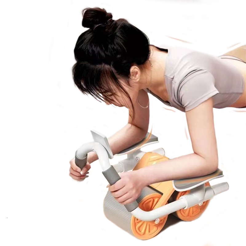 Sit Up Benches Abdominal Wheel Automatic Rebound Muscle Training Household Female Flat Support Trainer Pushup Abdominal Roll 230717