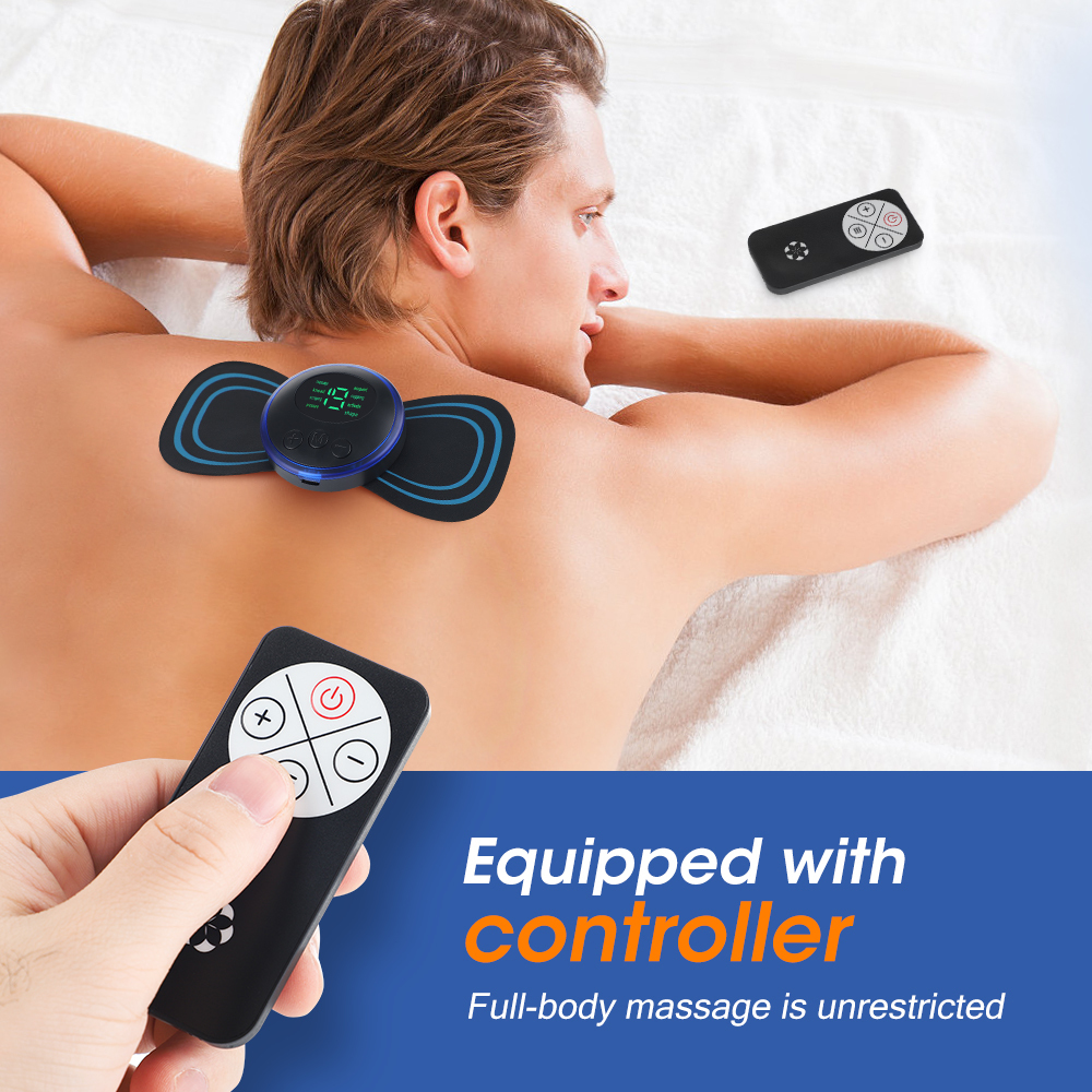 Massaging Neck Pillowws Low Frequency Neck Massager Sticker 5Pcs EMS Eletric Muscle Stimulator Neck Pain Relief For Cervical Back Body Massage Scrapin