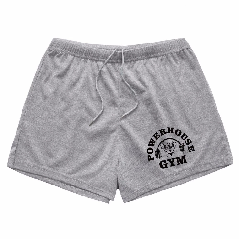 Men's Tank Tops Board Shorts Powerhouse Fitness Bodybuilding Workout Drawstring For Man Cotton Short 230717