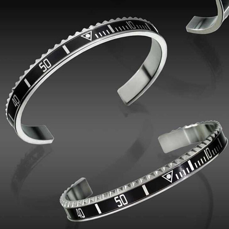 SPEEDOMETER Titanium Steel Bangle Bracelet Never Fade Luxurious Cuff Bracelets For Women Mens Couple Jewelry Top Quality bracelet Factory wholesale