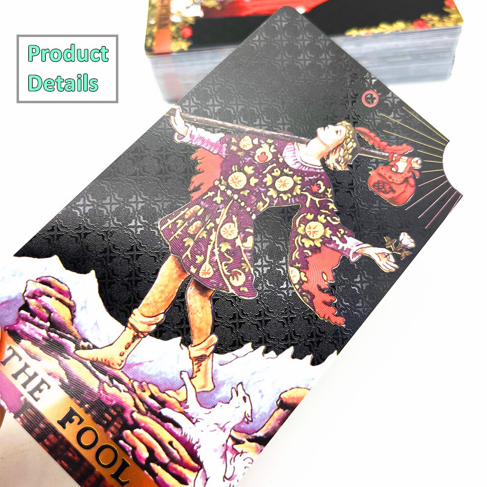 Outdoor Games Activities 1 Deck Plastic Tarot Cards With Storage Bag Rider Waite Cards Divination With English Guide Book L743 230718