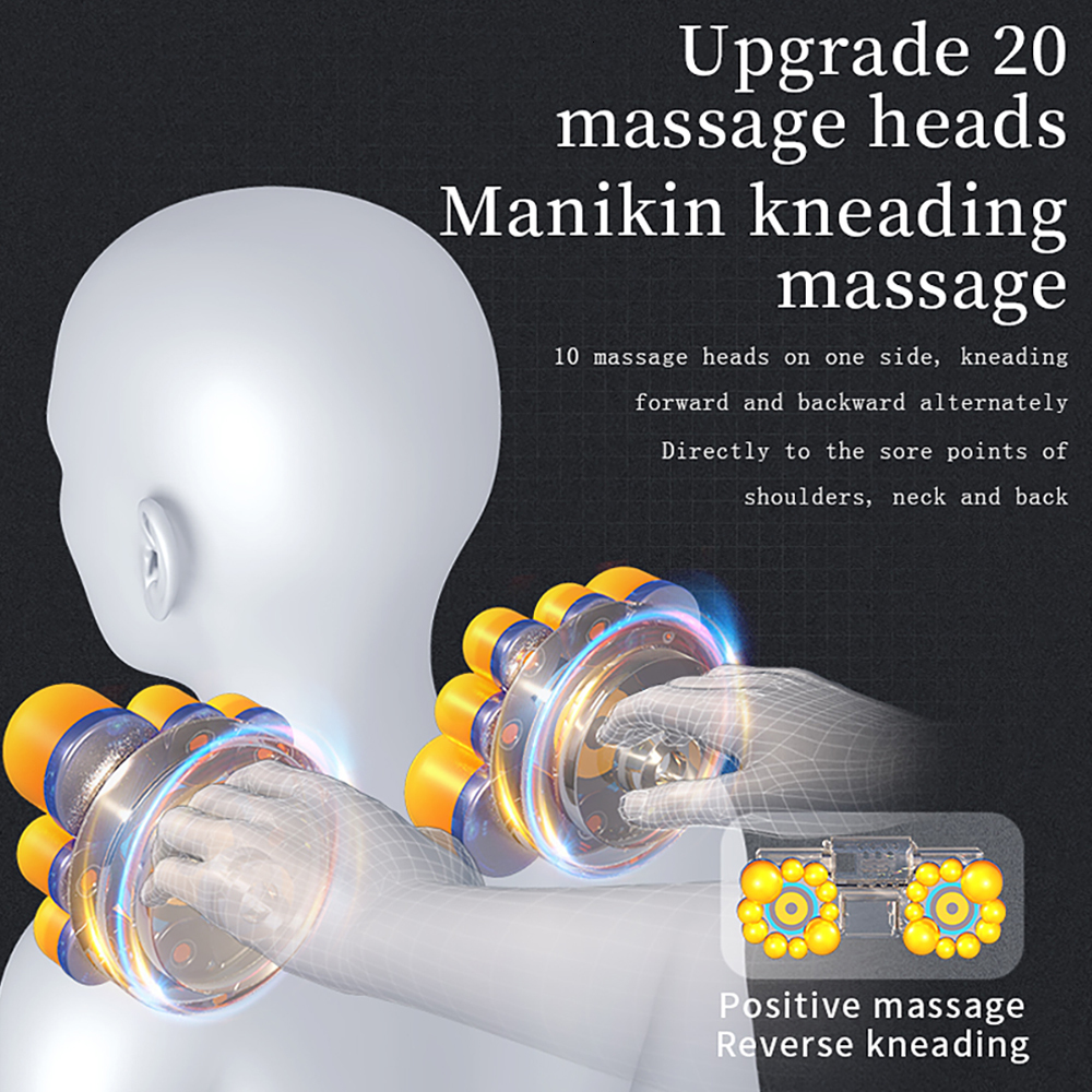Massaging Neck Pillowws Agdoad Electric Neck Massager Massage Pillow Heating Vibrating Shiatsu Neck Back Shoulder Body Relaxation Massage Car Home 230