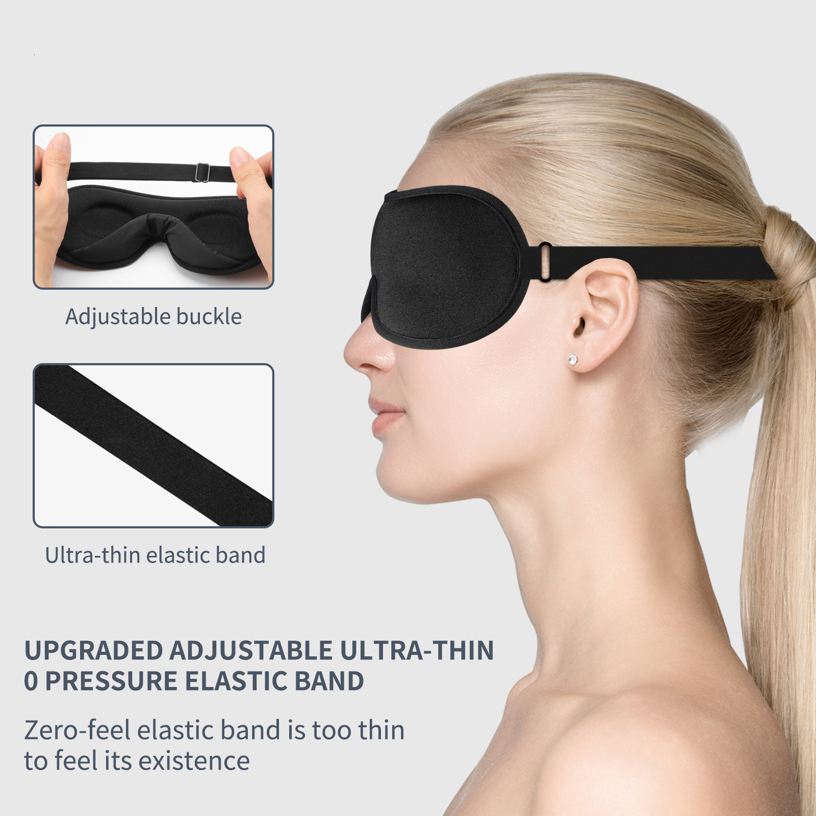 Eye Massager Boniesun Mini Eye Mask for Sleeping with Storage Bag Total Blackout Sleep Masks for Women Men Lightweight Small Eye Mask 230718