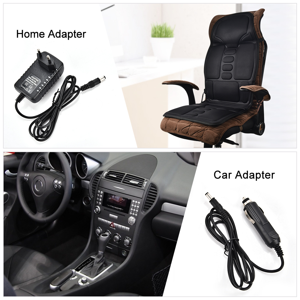 Massaging Neck Pillowws Electric Heating Vibrating Back Massager Portable Massaging Chair Cussion Seat Pad For Car Home Office Lumbar Neck Mattress Pa