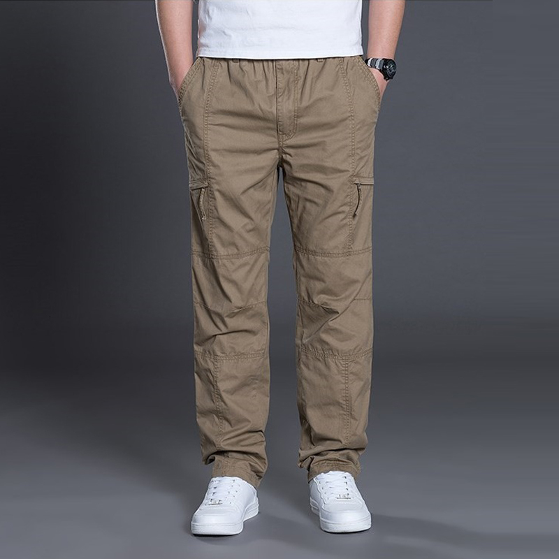 Men s Pants Summer Autumn Men Casual Cotton Long Fashion Straight Joggers Homme Plus Flat Trousers for Clothing Size 6XL 230718