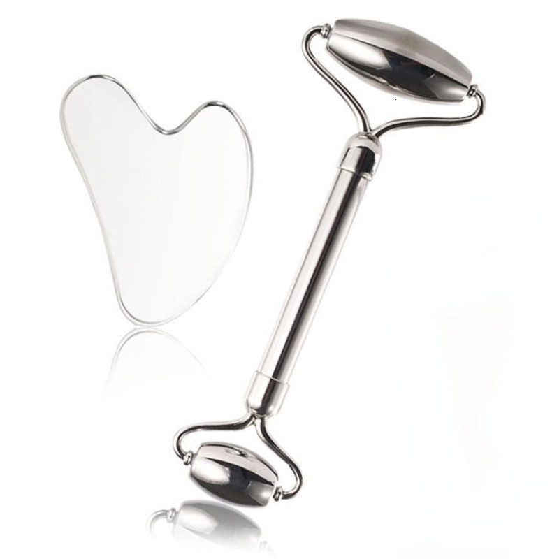 Face Care Devices Stainless Steel Scraper Massage Gua Sha Tool Face Lift Anti-Aging Skin Tightening Cooling Metal Contour Reduce Puffiness 230717