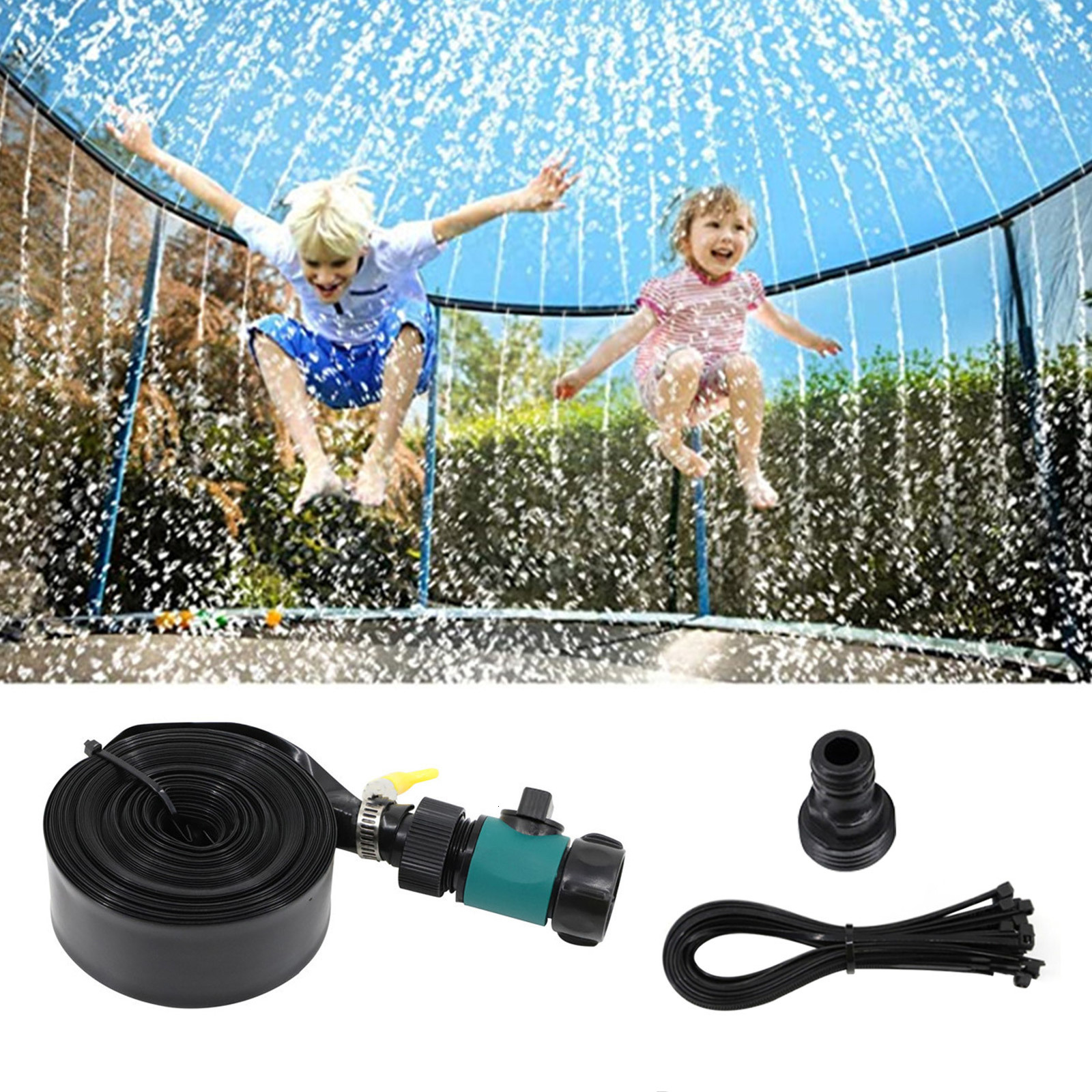 Trampolines Trampoline Sprinkler For Kids Outdoor Water Sprinkler Accessories For Garden Children's Water Entertainment Summer Game 230717