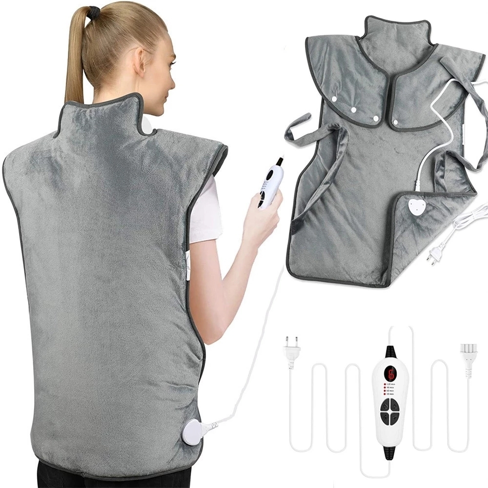 Massaging Neck Pillowws U Shape Electrical Shiatsu Back Neck Shoulder Body Massager Infrared Heating Pad Ultra-Soft Kneading CarHome Massage Shawl 230
