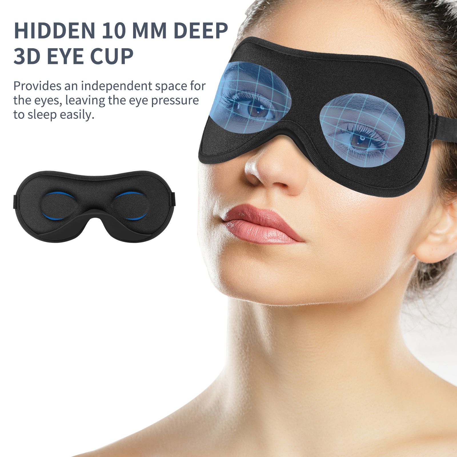 Eye Massager Boniesun Mini Eye Mask for Sleeping with Storage Bag Total Blackout Sleep Masks for Women Men Lightweight Small Eye Mask 230718