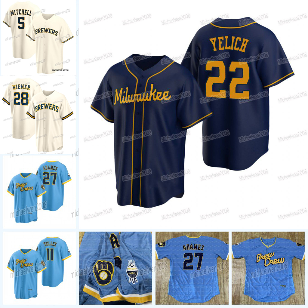 Brewers 2023 Jersey Christian Yelich Joey Wiemer Tyrone Taylor Brice Turang Owen Miller Willy Adames William Contreras Devin Williams Corbin Burnes Milwaukee, Youth cool base
Brewers 2023 Jersey Christian Yelich Joey Wiemer Tyrone Taylor Brice Turang Owen Miller Willy Adames William Contreras Devin Williams Corbin Burnes Milwaukee, Youth cool base
