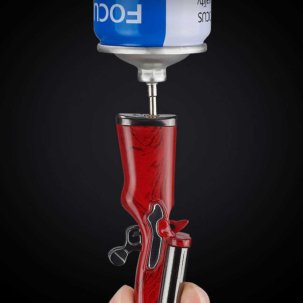 NEW Cool Gadgets Candle Lighter Creative Mini Gun Dual Flame Refillable Butane No Gas Gifts for Men GYKM W260202