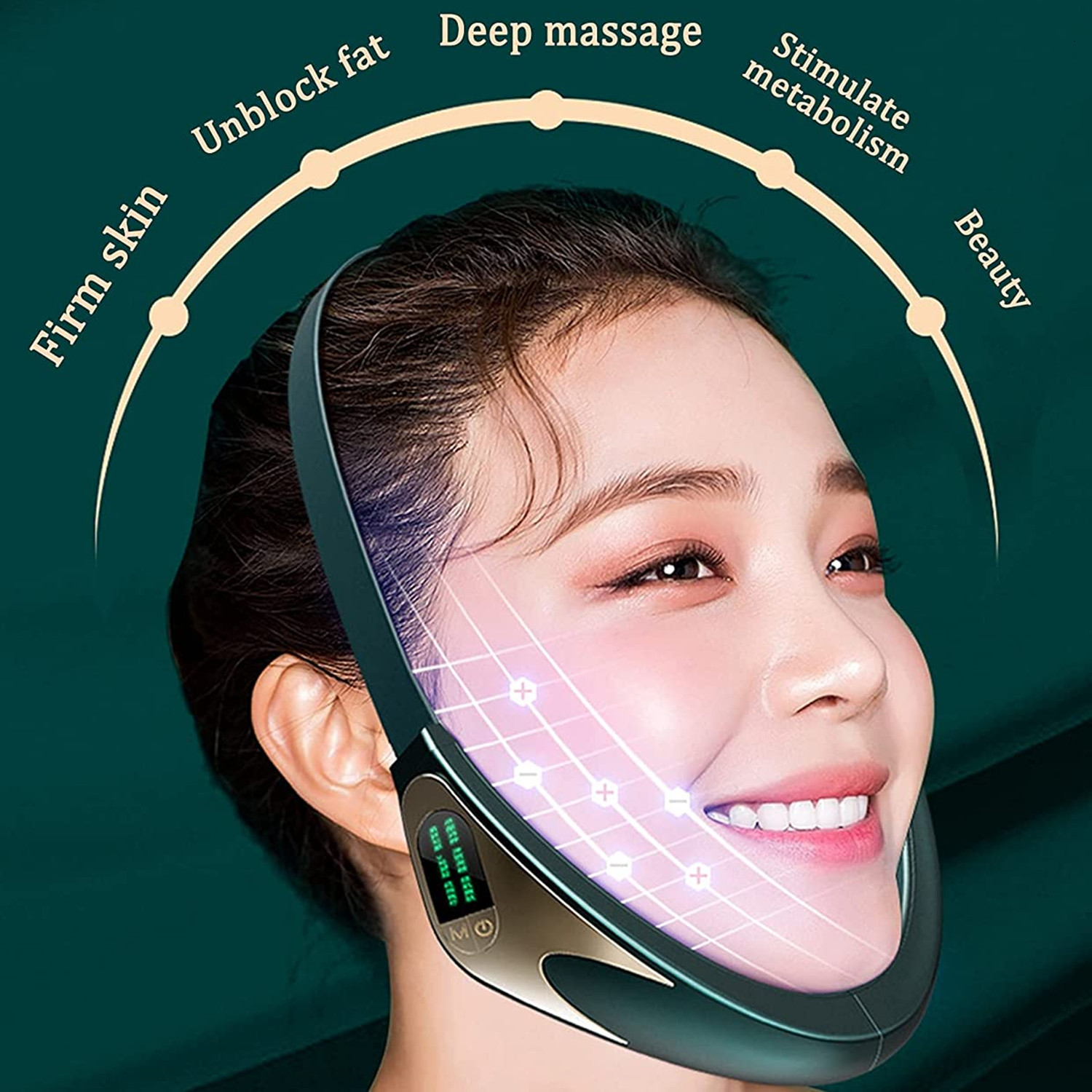 Face Care Devices Electric V-Face Shaping Massager Lifting Neck Anti-Wrinkle Red Blue-Ray Double Chin Shaping Beauty Instrument with RemoteControl 230