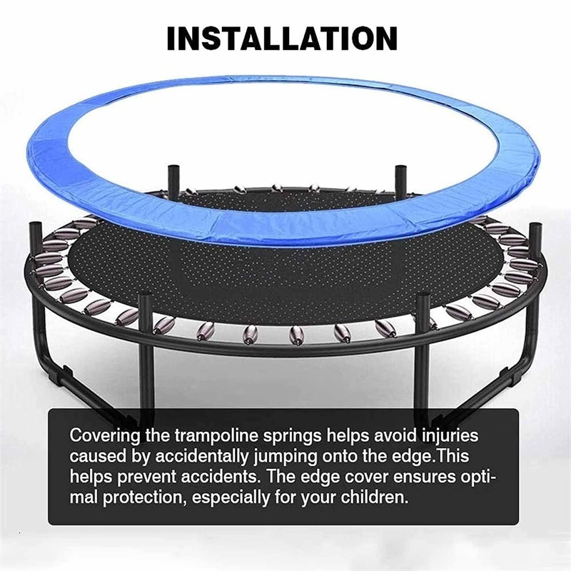 Trampolines 6810 Feet Trampoline Protection Mat Trampoline Safety Pad Round Spring WaterResistant Protective Cover Home Sport Accessories 230717