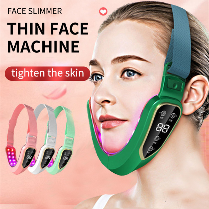Face Care Devices Lifting Device LED Pon Therapy Slimming Vibration Massager Double Chin V-shaped Cheek Lift Face 230717
