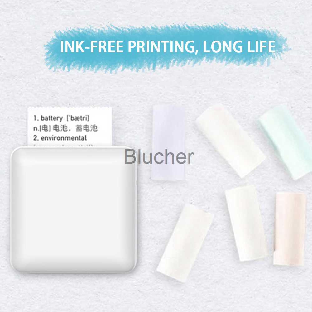 Printers Mini Printer Portable Thermal Printer Pocket Photo Label Printers Sticker Inkless Bluetooth Miniprint For Phone 200dpi Printing x0717