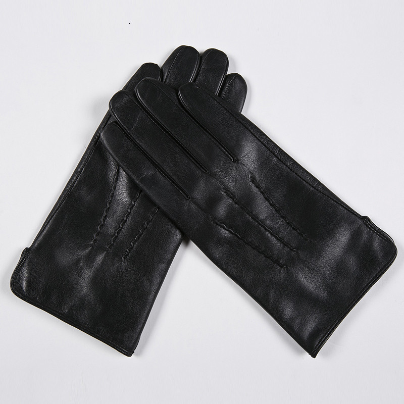Five Fingers Gloves GOURS Winter Real Leather Gloves Men Black Genuine Goatskin Gloves Fleece Lined Warm Fashion Driving Mittens Arrival GSM043 230717