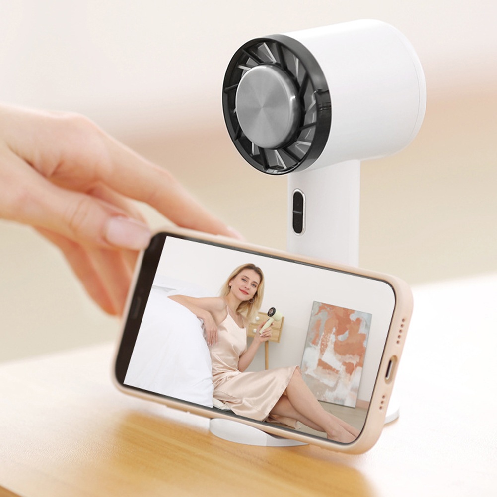 Fans Mini Portable Handheld Fan Cold Compress Air Cooling Fan 2200mAh USB Rechargeable Electric Fan Outdoor Handy Bladeless Turbo Fan 230717