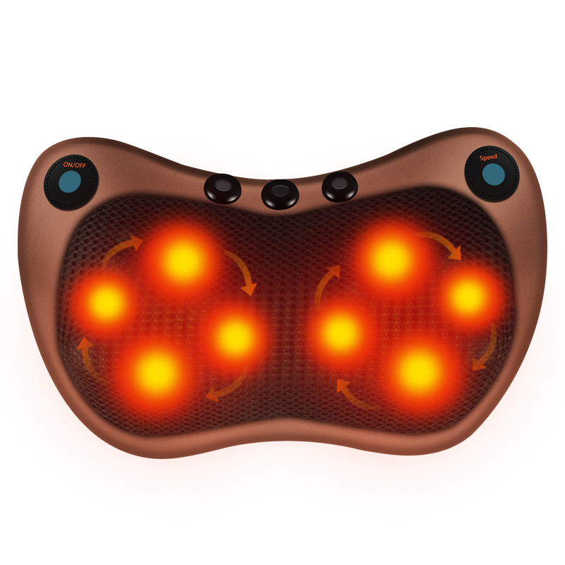 Massaging Neck Pillowws Electric neck massage pillow shoulder neck and back body relaxation heating kneading infrared physiotherapy Shiatsu massage 23