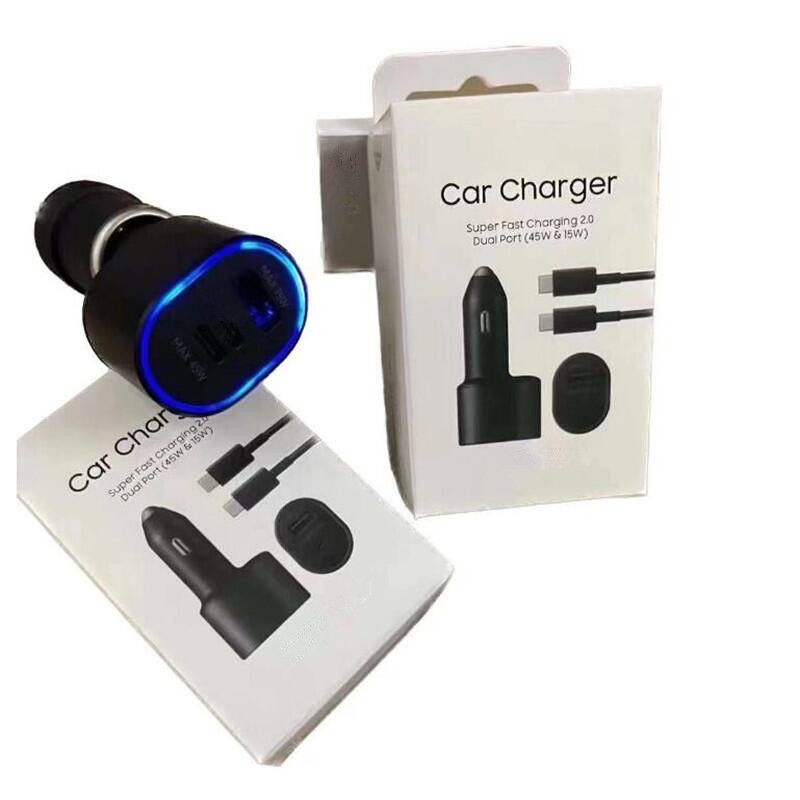 60W 2 Ports Car Charger 45W 15W USB Type C PD Fast Adapter For SAMSUNG Z Flip 3 S22 S21 Ultra/ Plus With Retail Box
60W 2 Ports Car Charger 45W 15W USB Type C PD Fast Adapter For SAMSUNG Z Flip 3 S22 S21 Ultra/ Plus With Retail Box
