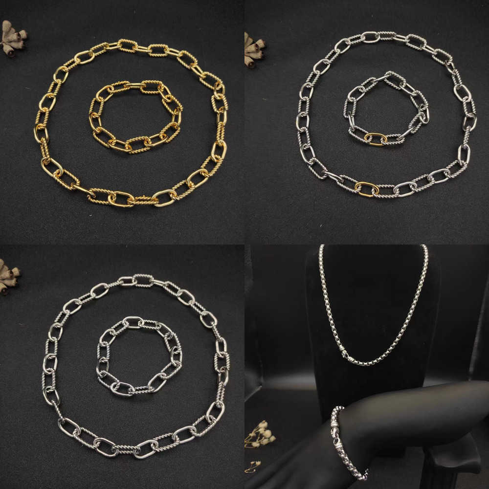 bracelet Designer Necklace doops Jewelry Set Gold Sliver Chains luxury bracelets Charm Necklaces for Women Madison Box Chain Men Wedding Engagement Gift Punk
