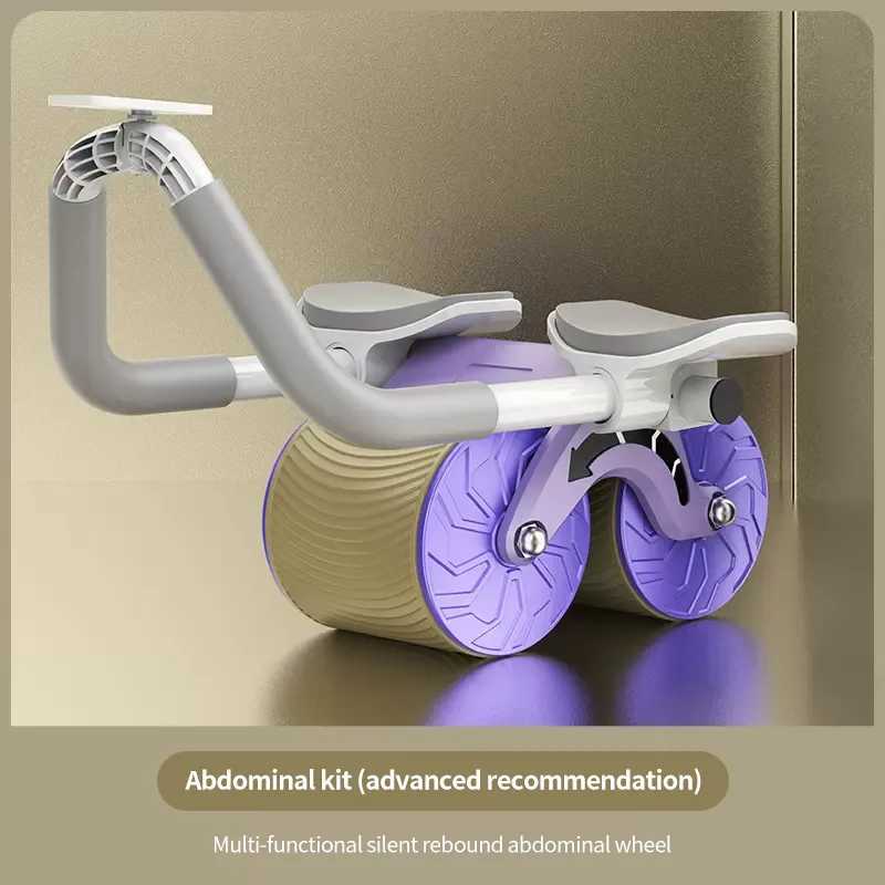 Ab Rollers 2023 New Version Ab Two Wheels Roller Automatic Rebound Ab Wheel Roller Abdominal Core Trainer HKD230718